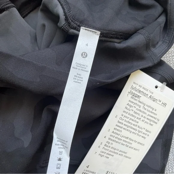 • NWT LULULEMON ALIGN JOGGER HEATHERED CAMO SIZE 4 - Picture 3 of 4